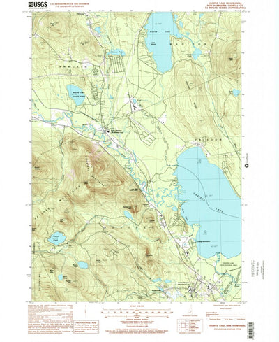 United States Geological Survey Ossipee Lake, NH (1998, 24000-Scale) digital map