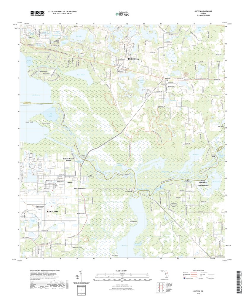 Osteen, FL (2021, 24000-Scale) Map by United States Geological Survey ...