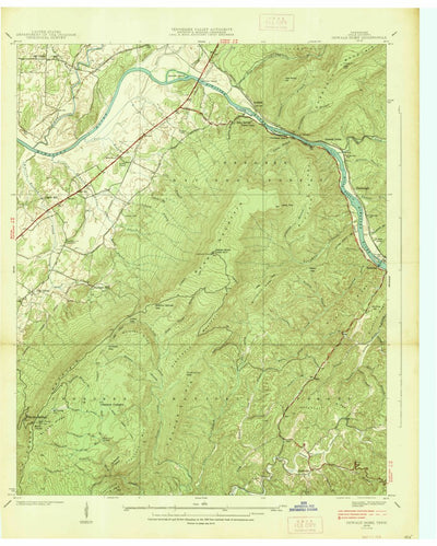 United States Geological Survey Oswald Dome, TN (1938, 24000-Scale) digital map