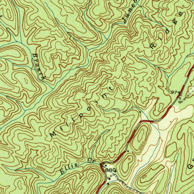 United States Geological Survey Oswald Dome, TN (1938, 24000-Scale) digital map