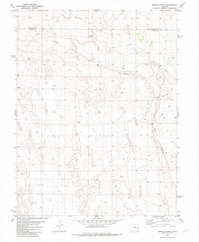 United States Geological Survey Oswald Ranch, CO (1982, 24000-Scale) digital map