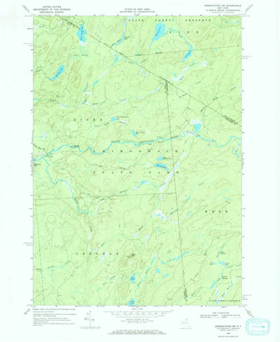 United States Geological Survey Oswegatchie SW, NY (1966, 24000-Scale) digital map
