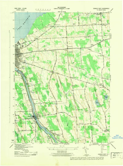 United States Geological Survey Oswego East, NY (1943, 31680-Scale) digital map