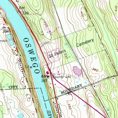 United States Geological Survey Oswego East, NY (1954, 24000-Scale) digital map