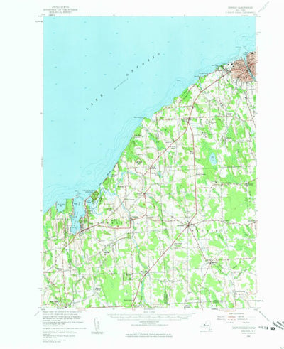 United States Geological Survey Oswego, NY (1960, 62500-Scale) digital map