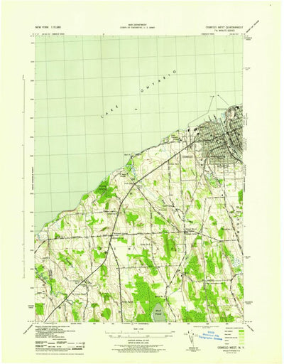 United States Geological Survey Oswego West, NY (1943, 31680-Scale) digital map