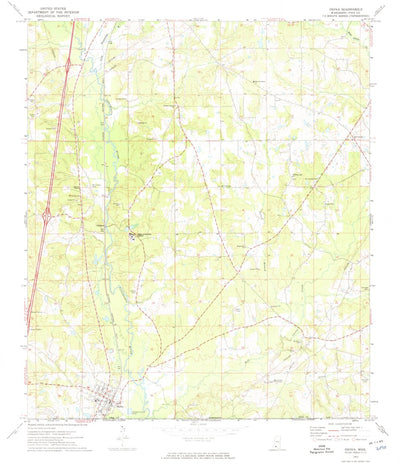United States Geological Survey Osyka, MS-LA (1972, 24000-Scale) digital map