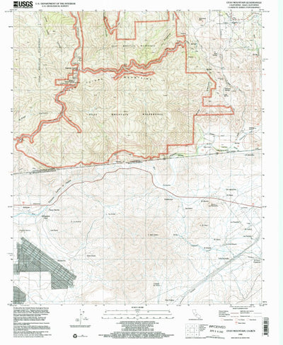 United States Geological Survey Otay Mountain, CA (1996, 24000-Scale) digital map