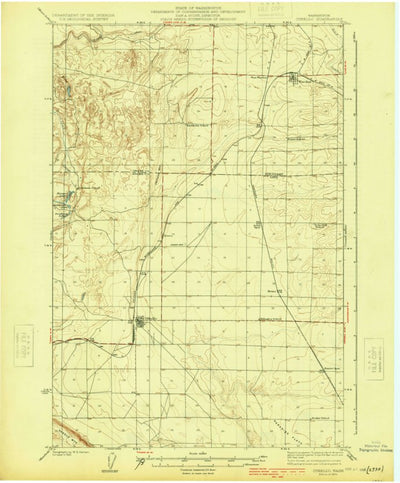 United States Geological Survey Othello, WA (1924, 62500-Scale) digital map