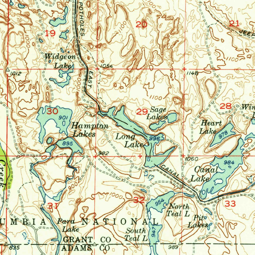 Othello, WA (1954, 62500-Scale) Map by United States Geological Survey ...