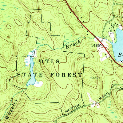 United States Geological Survey Otis, MA (1973, 24000-Scale) digital map
