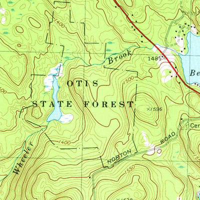 United States Geological Survey Otis, MA (1973, 25000-Scale) digital map