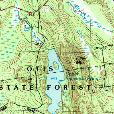United States Geological Survey Otis, MA (1987, 25000-Scale) digital map
