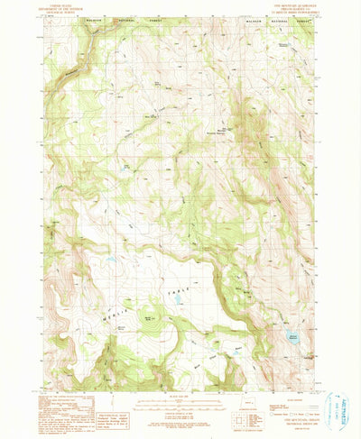 United States Geological Survey Otis Mountain, OR (1990, 24000-Scale) digital map