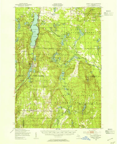 United States Geological Survey Otsego Lake, MI (1949, 62500-Scale) digital map