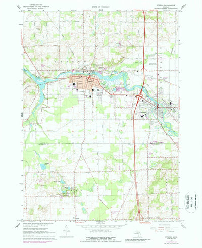 United States Geological Survey Otsego, MI (1967, 24000-Scale) digital map