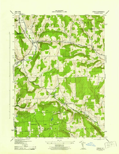 United States Geological Survey Otselic, NY (1944, 31680-Scale) digital map