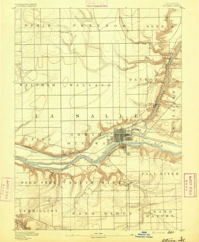 United States Geological Survey Ottawa, IL (1892, 62500-Scale) digital map