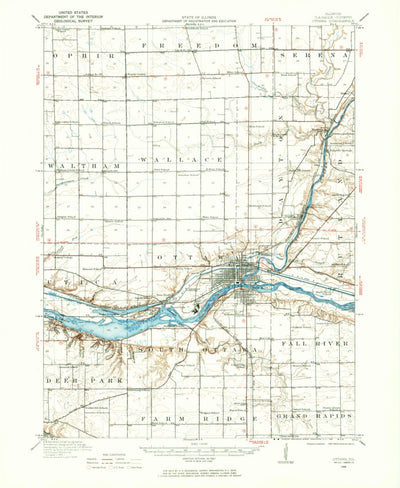 United States Geological Survey Ottawa, IL (1946, 62500-Scale) digital map