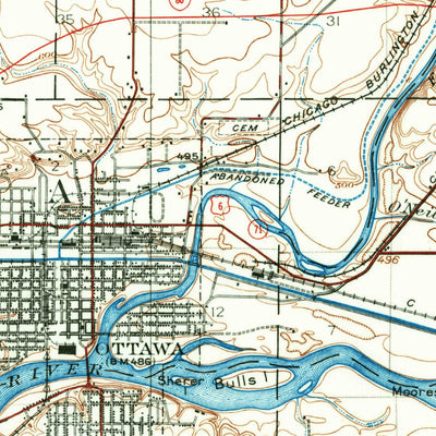United States Geological Survey Ottawa, IL (1946, 62500-Scale) digital map