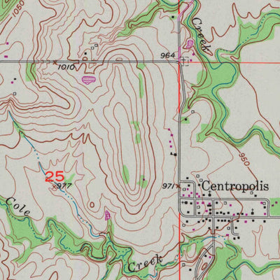 United States Geological Survey Ottawa North, KS (1956, 24000-Scale) digital map