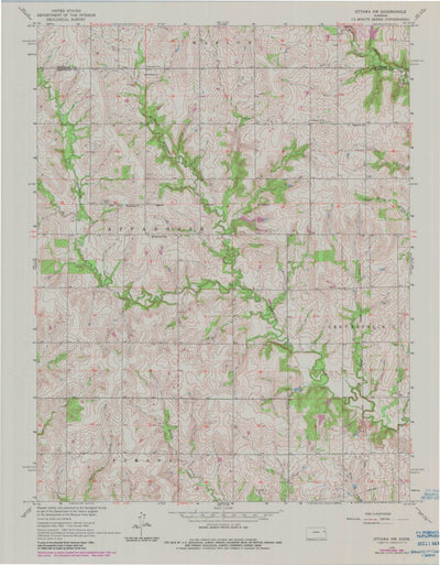 United States Geological Survey Ottawa NW, KS (1965, 24000-Scale) digital map