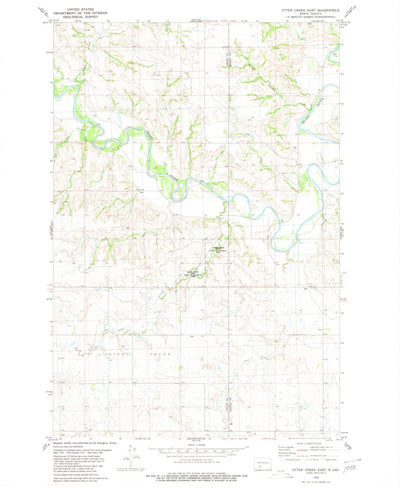 United States Geological Survey Otter Creek East, ND (1980, 24000-Scale) digital map
