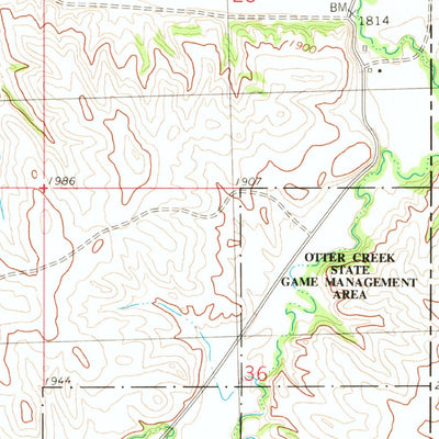 United States Geological Survey Otter Creek East, ND (1980, 24000-Scale) digital map