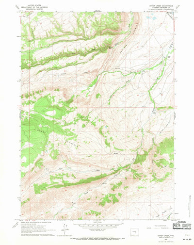 United States Geological Survey Otter Creek, WY (1960, 24000-Scale) digital map