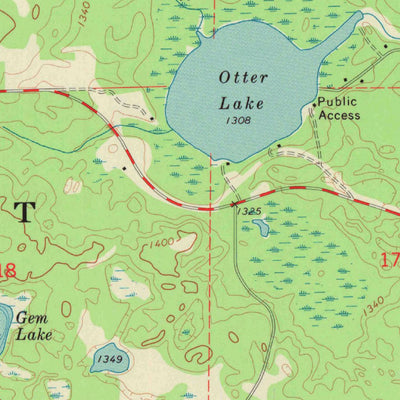 United States Geological Survey Otter Lake, WI (1972, 24000-Scale) digital map