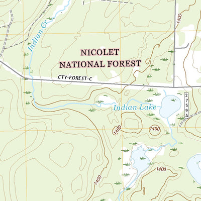 United States Geological Survey Otter Lake, WI (2022, 24000-Scale) digital map