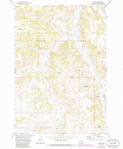 United States Geological Survey Otter, MT (1972, 24000-Scale) digital map