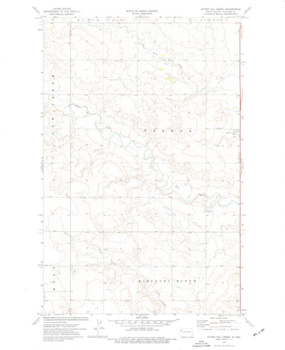 United States Geological Survey Otter Tail Creek, ND (1974, 24000-Scale) digital map