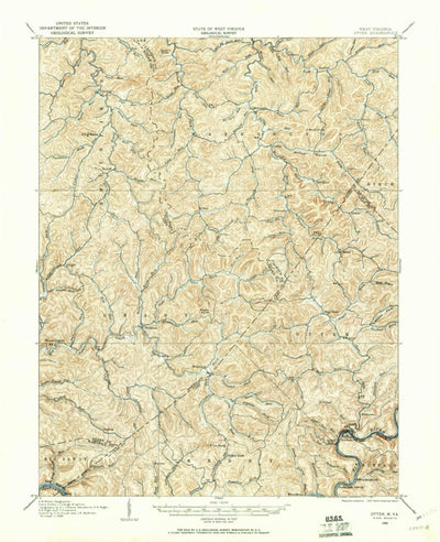 United States Geological Survey Otter, WV (1906, 62500-Scale) digital map