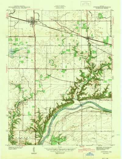 United States Geological Survey Otterbein, IN (1942, 24000-Scale) digital map