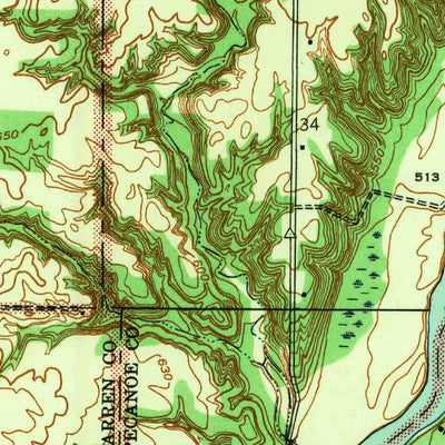 United States Geological Survey Otterbein, IN (1942, 24000-Scale) digital map