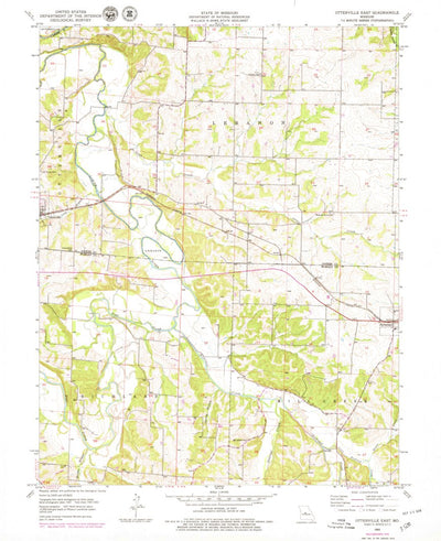 United States Geological Survey Otterville East, MO (1953, 24000-Scale) digital map