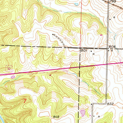 United States Geological Survey Otterville East, MO (1953, 24000-Scale) digital map