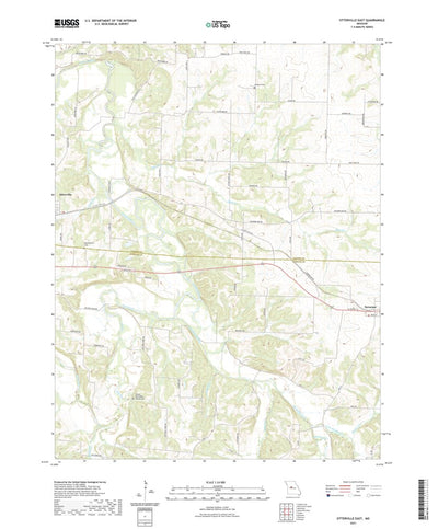 United States Geological Survey Otterville East, MO (2021, 24000-Scale) digital map