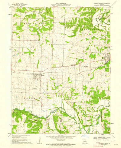 United States Geological Survey Otterville West, MO (1961, 24000-Scale) digital map