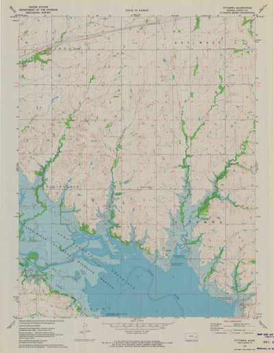 United States Geological Survey Ottumwa, KS (1970, 24000-Scale) digital map