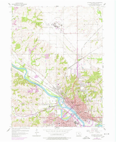 United States Geological Survey Ottumwa North, IA (1956, 24000-Scale) digital map