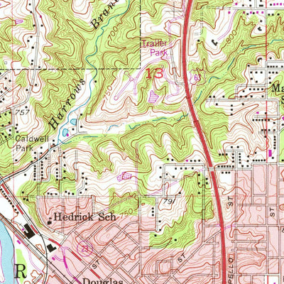 United States Geological Survey Ottumwa North, IA (1956, 24000-Scale) digital map