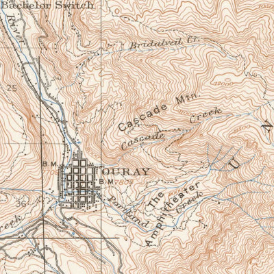United States Geological Survey Ouray, CO (1902, 62500-Scale) digital map