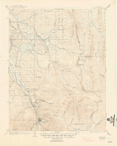 United States Geological Survey Ouray, CO (1904, 62500-Scale) digital map