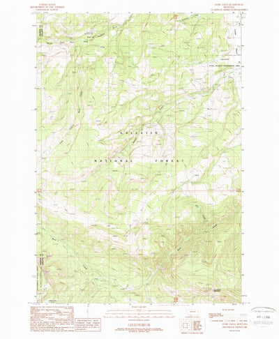 United States Geological Survey Ousel Falls, MT (1988, 24000-Scale) digital map