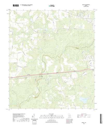 United States Geological Survey Ousley, GA (2020, 24000-Scale) digital map