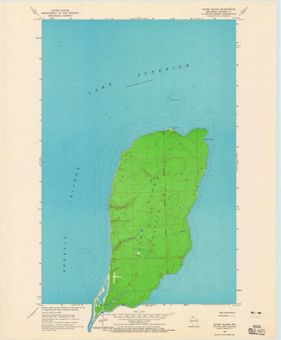 United States Geological Survey Outer Island, WI (1963, 24000-Scale) digital map