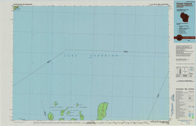 United States Geological Survey Outer Island, WI-MN-MI (1990, 100000-Scale) digital map