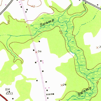 United States Geological Survey Outland, SC (1943, 24000-Scale) digital map